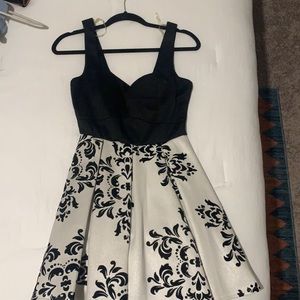 Black and White Formal Corset Style Dress
